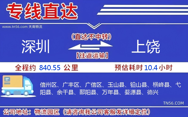 深圳到上饒物流公司 深圳到上饒物流公司