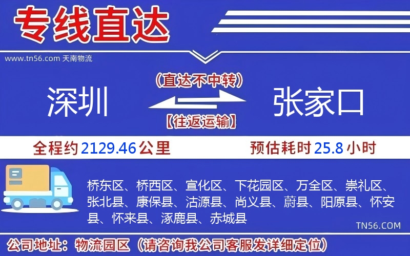 深圳到張家口物流公司 深圳到張家口物流公司