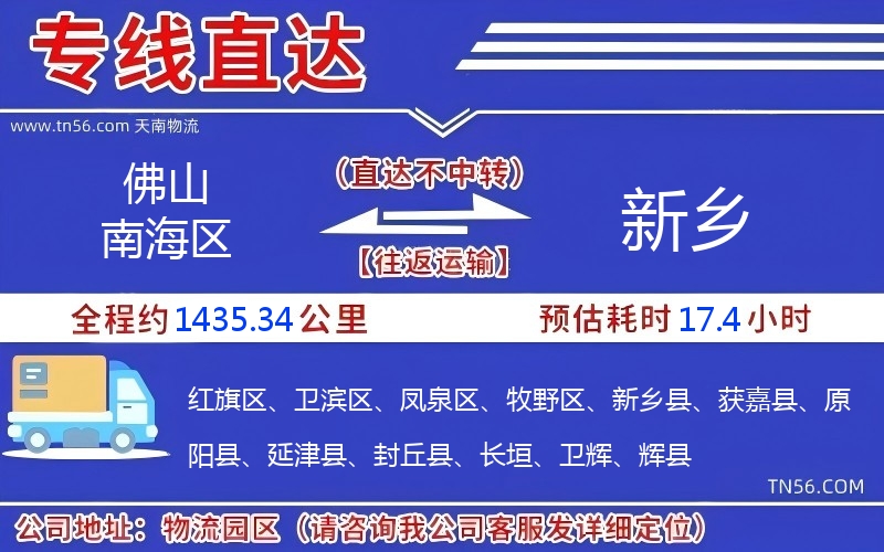 佛山南海區(qū)到新鄉(xiāng)物流公司 佛山南海區(qū)到新鄉(xiāng)物流公司