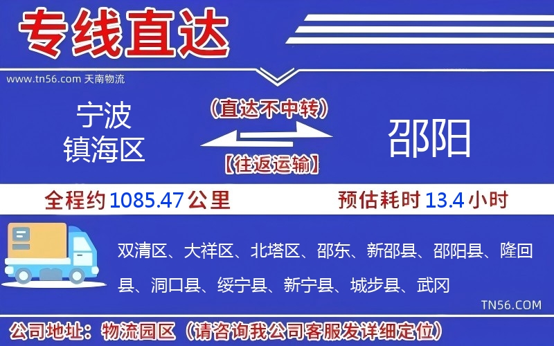 寧波鎮(zhèn)海區(qū)到邵陽物流公司