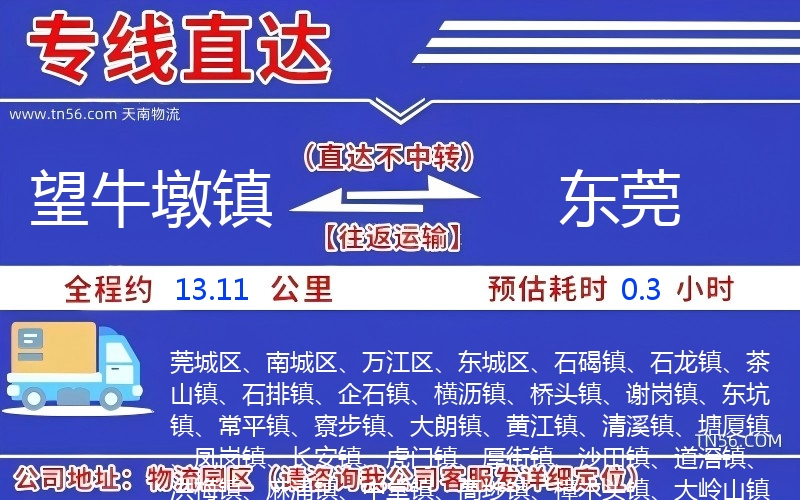 望牛墩鎮(zhèn)到東莞物流公司 望牛墩鎮(zhèn)到東莞物流公司