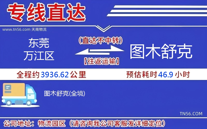 東莞萬江區到圖木舒克物流公司